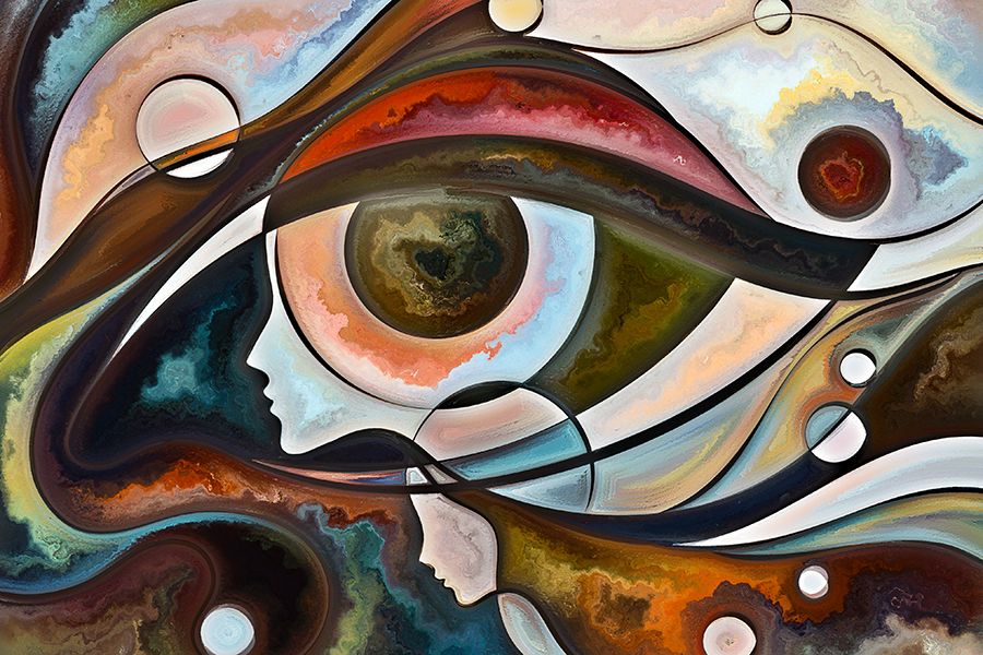 An image of a man with graves disease eye.