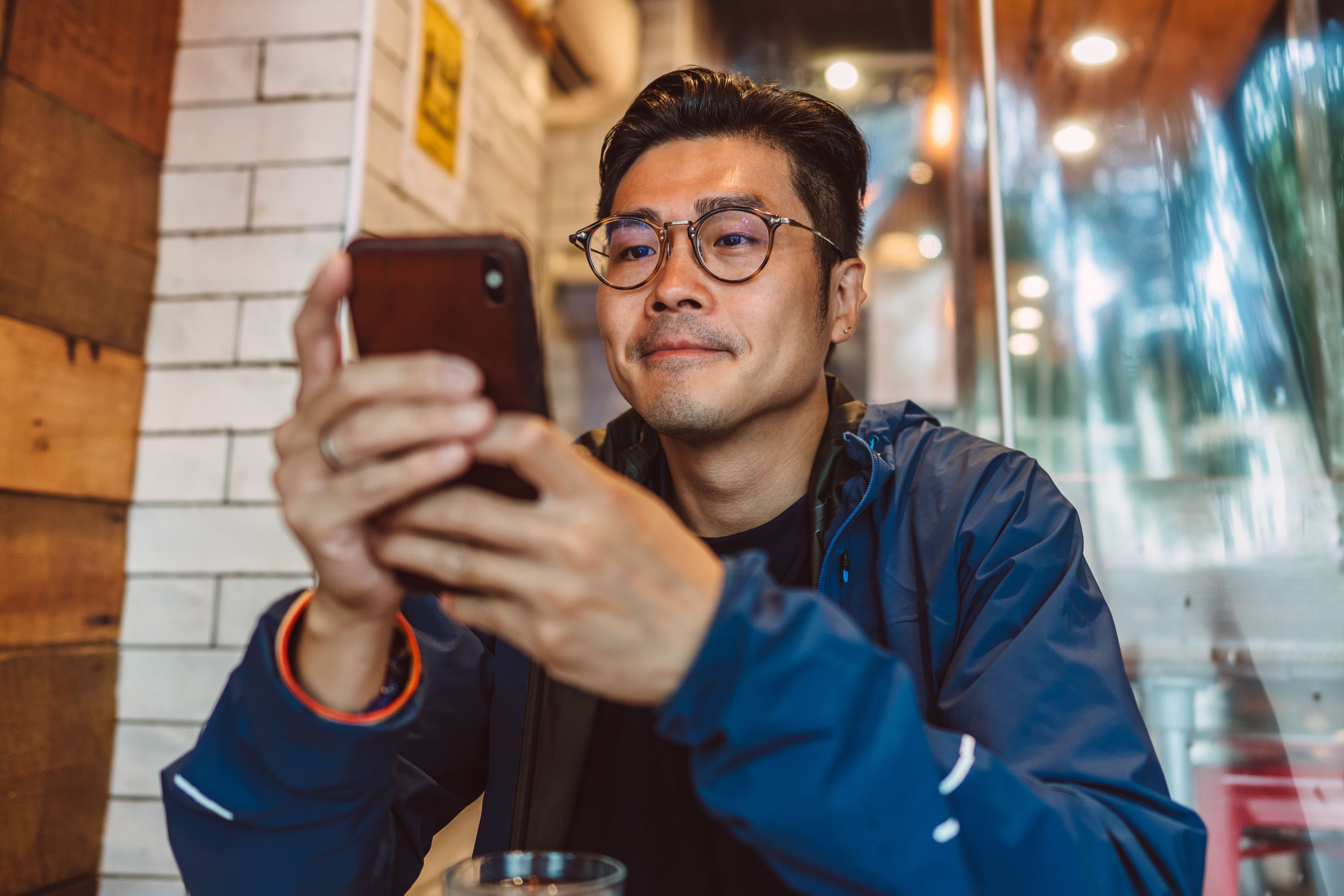 A person on their phone.