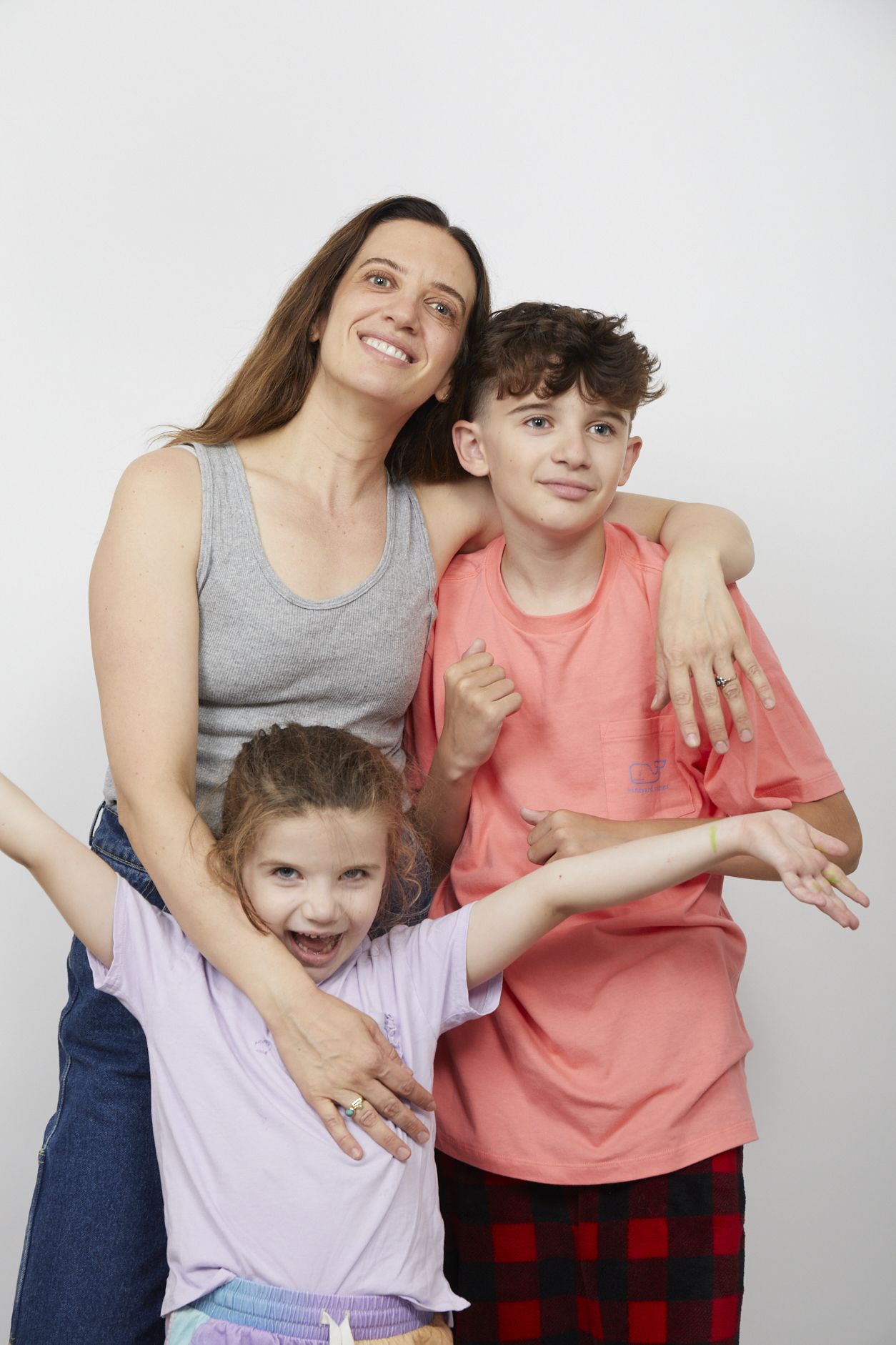 An image of a family smiling.